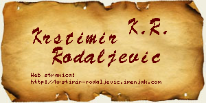 Krstimir Rodaljević vizit kartica